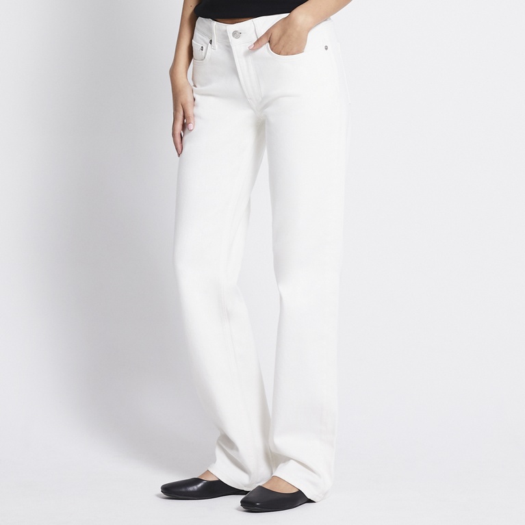 Mid waist straight jeans "Mid West" Off white